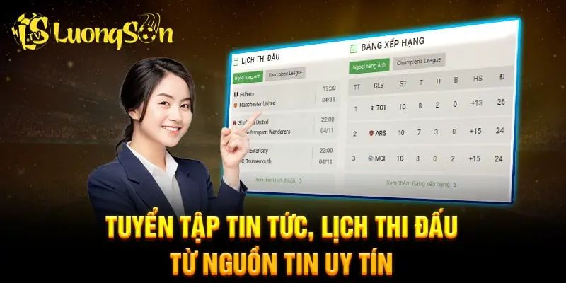 Cách tra bảng xếp hạng tại Luong Son dành cho anh em